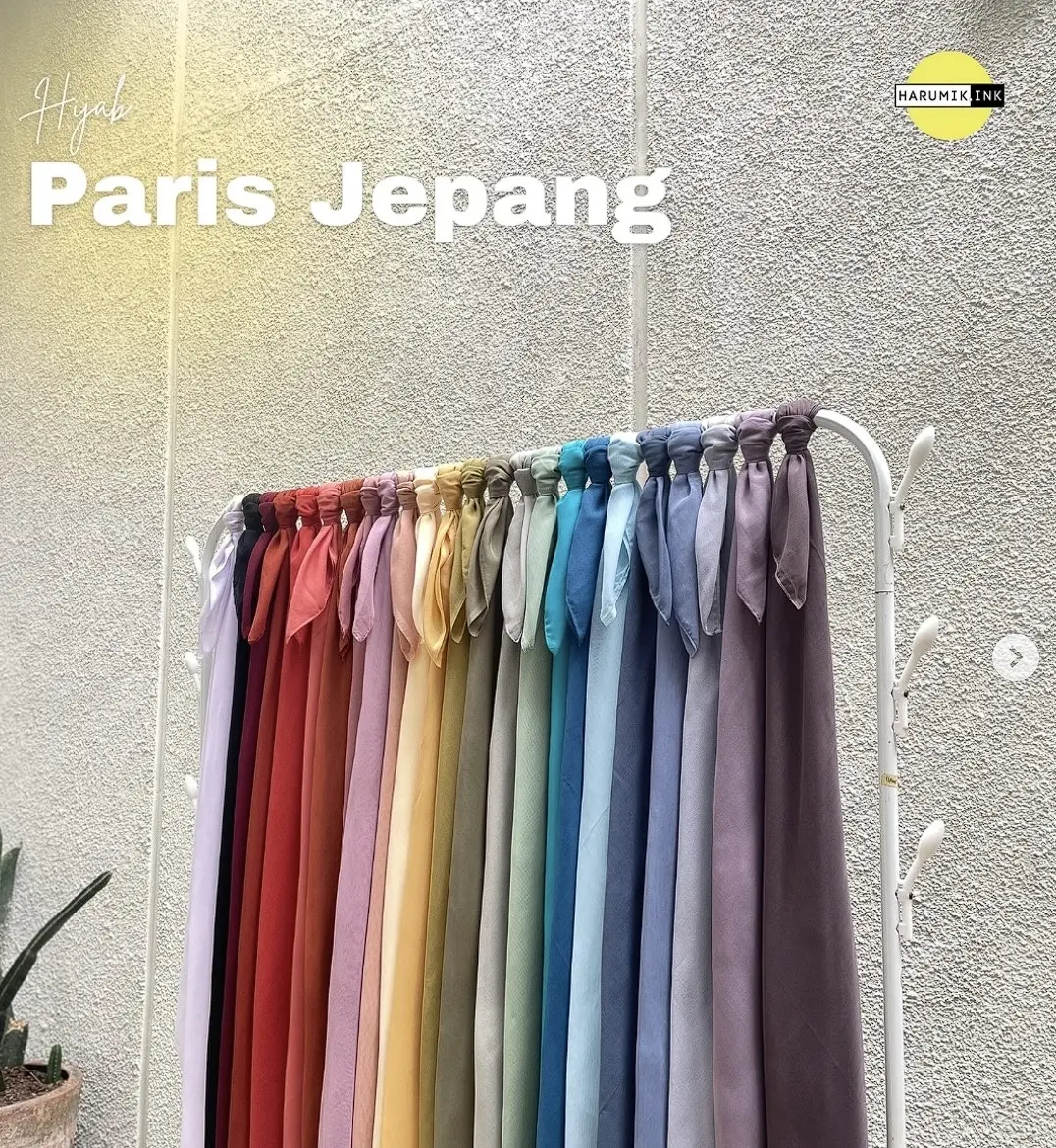 Hijab voal polos berbagai warna earth tone dan pastel