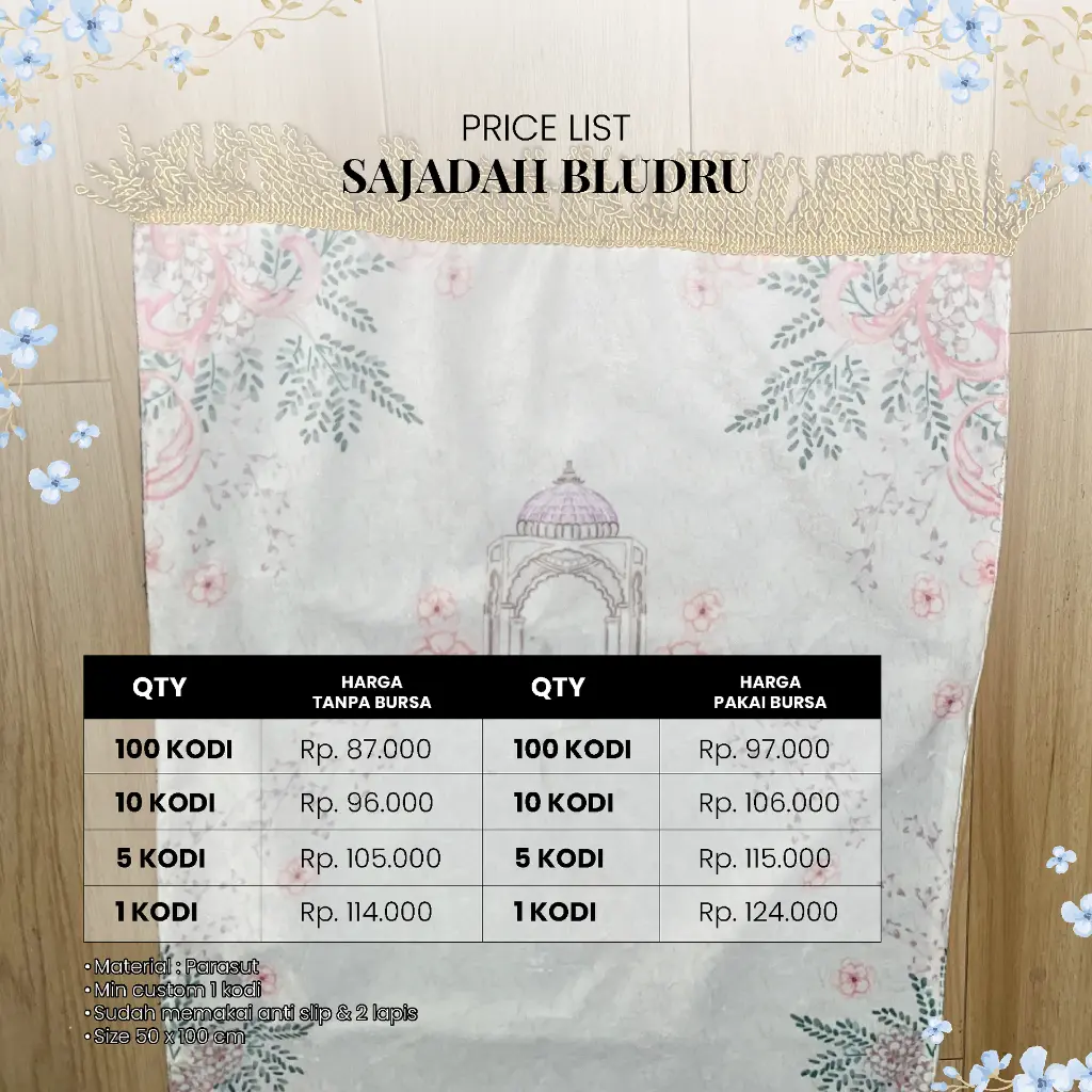 PRICE LIST SAJADAH BLUDRU.webp