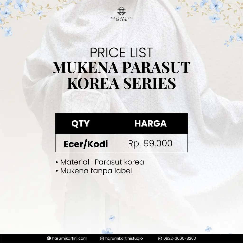 PRICE LIST MUKENA PARASUT KOREA SERIES 9.webp