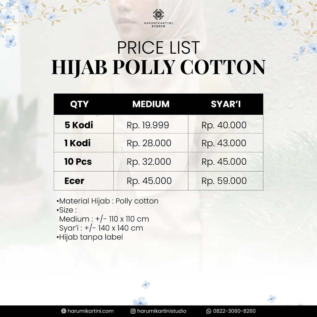 WEB PRICE LIST HIJAB POLLY COTTON MEDIUM & SYAR'I 4.webp