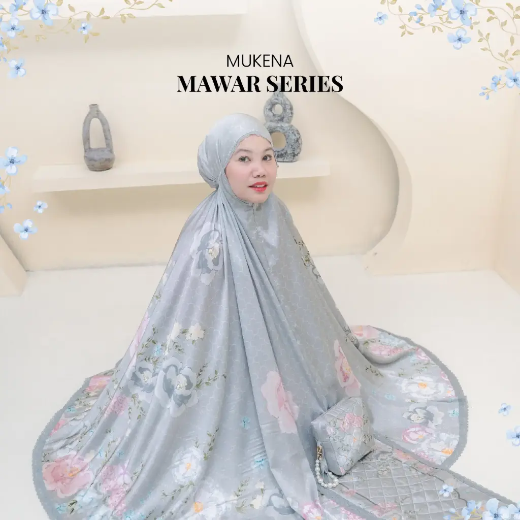 [HKS-MKN-ASM-MIX] Mukena Armany Silk Mawar Series