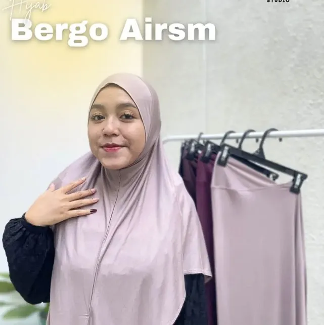 [HKS-BGO-AST-BLK] Bergo Airsm Sport dan Syar'i (black, sport)