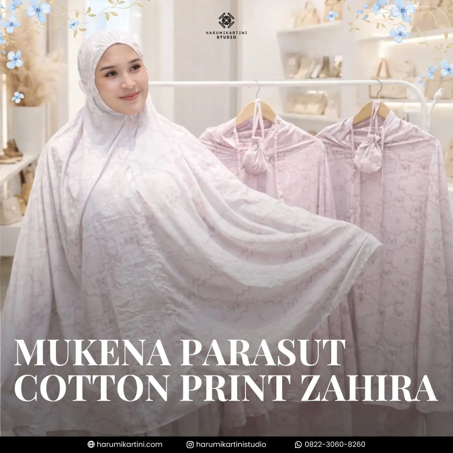 Mukena Parasut Cotton Print Zahira