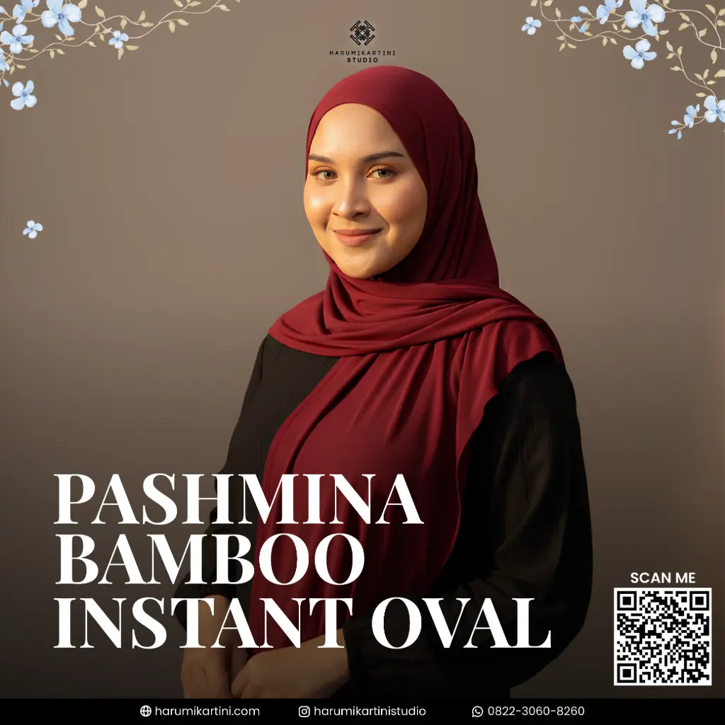 [HKS-PSM-IORB-ASA] Pashmina Instant Oval Rayon Bamboo (ash grey)