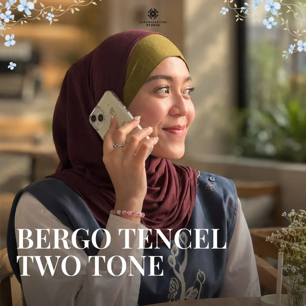Bergo Bandana Tencel Two Tone