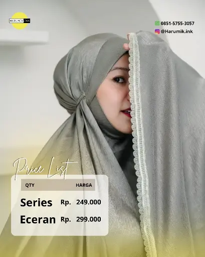 Mukena Silk Salur Polos  