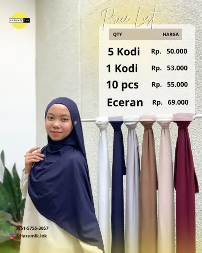Pashmina Kaos Rayon Bamboo